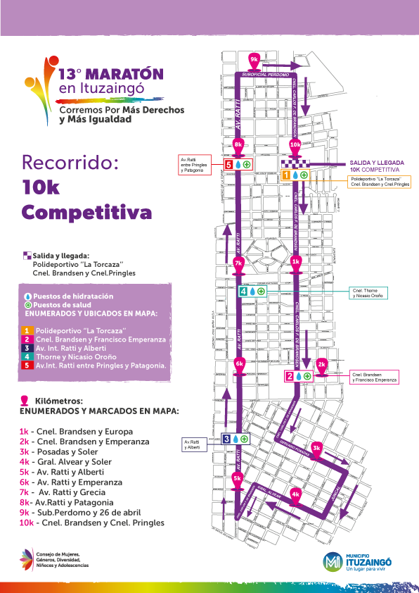 Mapa del recorrido de 10Km
